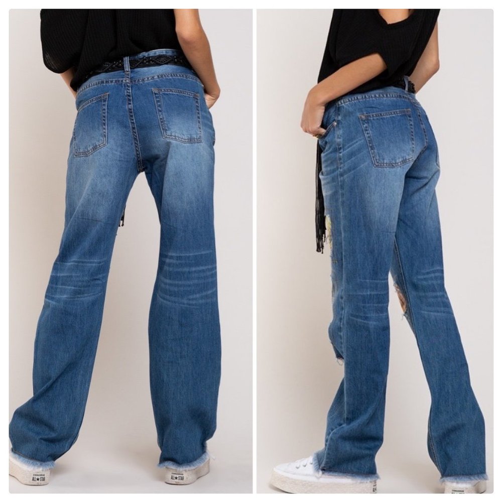 POL Patched Out Denim Boyfriend Jeans - Picture 7 of 13